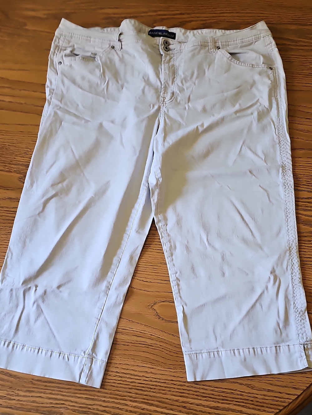 Bandalino Blue Plus Size 22 Khaki Capri